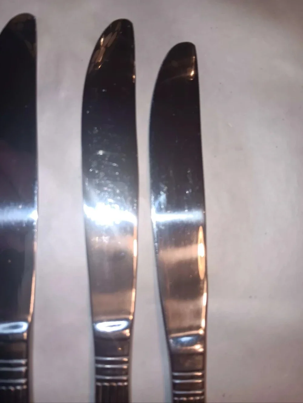 Vintage Wallace Manhatten Pattern Dinner Knife Set Of 4 Sleek